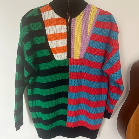STAUD Multicolor Striped Knit Sweater - Picture 3 of 10